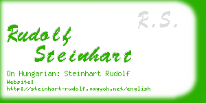 rudolf steinhart business card